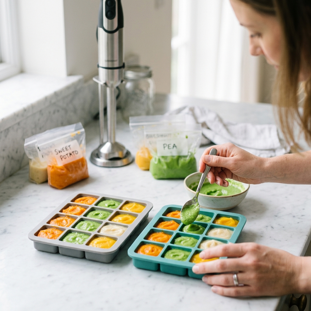 Batch Cooking Baby Food: A Freezer System That Takes One Afternoon