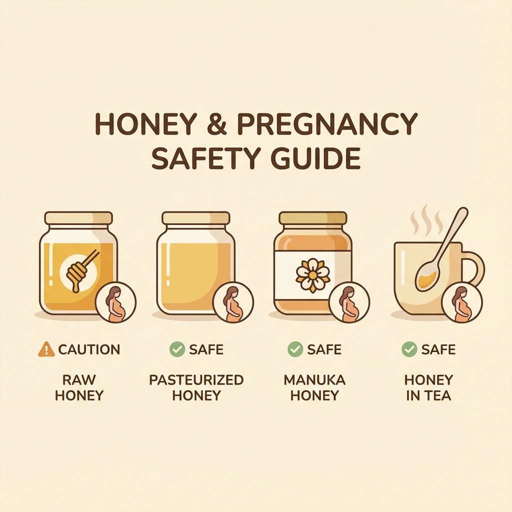 Different types of honey and pregnancy safety
