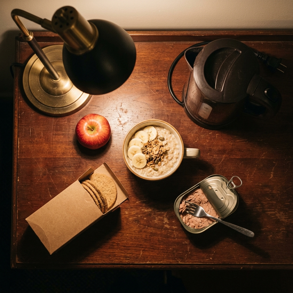 Eating Well in Pregnancy With No Kitchen: Hotels, Microwaves and a Kettle