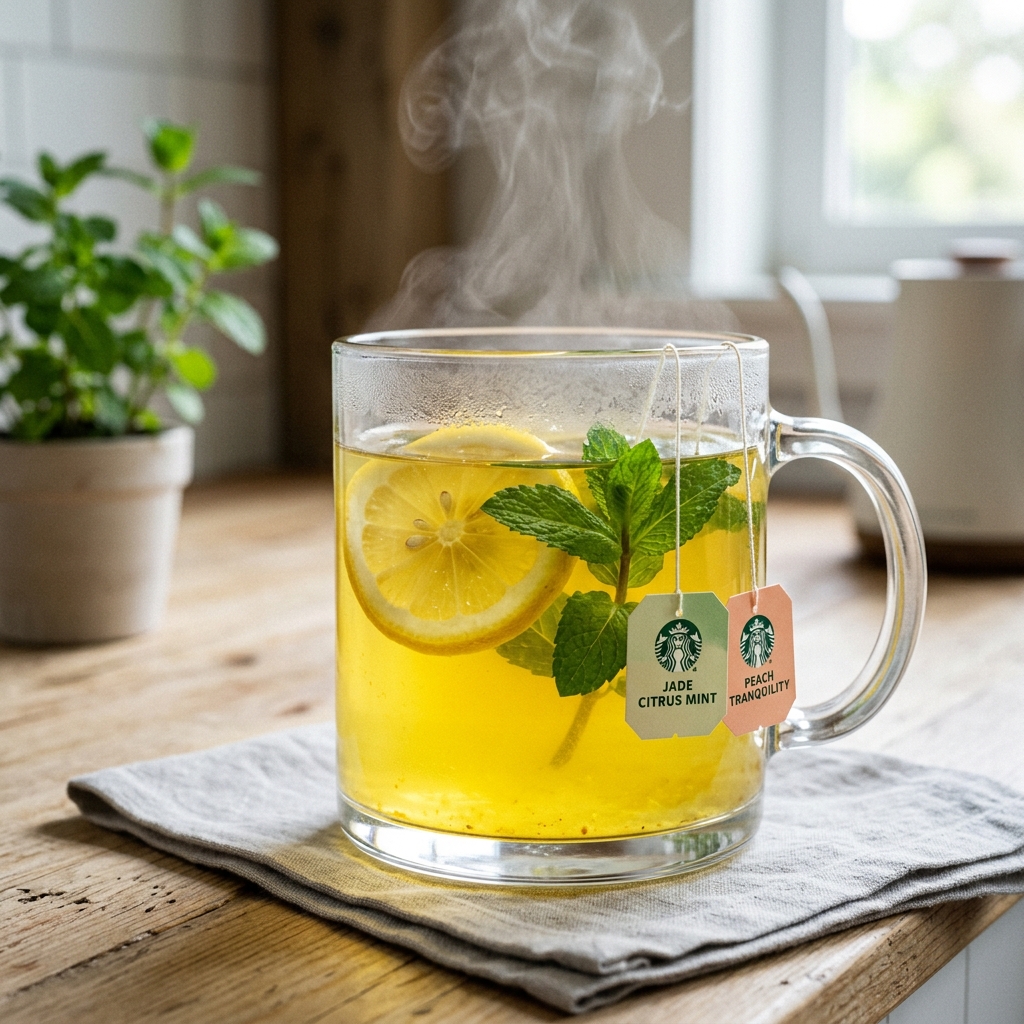 A macro shot of the Honey Citrus Mint Tea, showing the Jade Citrus Mint and Peach Tranquility tea tags—botanicals we audit for safety in this 2026 prenatal guide.